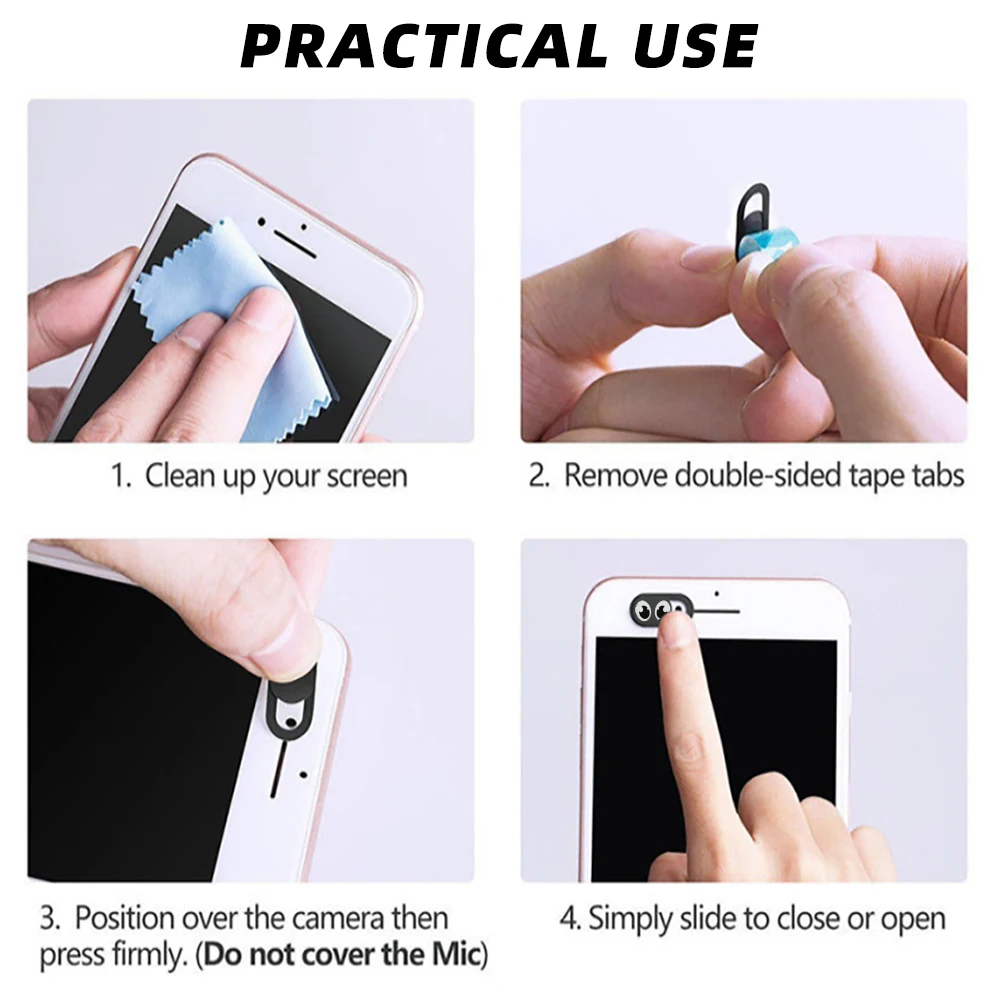 FONKEN Laptop Web Camera Cover Sticker Universal Tablet Lens Camera Cover For Ipad Sticker Mobile Phone Webcam Cover Shutter images - 6