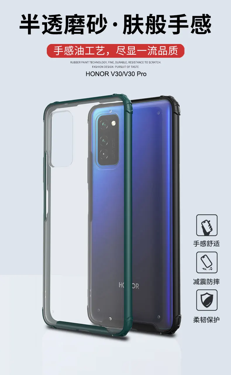 Полупрозрачный чехол Tigenkey для huawei Honor v30 V30Pro, разноцветный светильник, мягкий силиконовый чехол для Honor v30 V30Pro, чехол