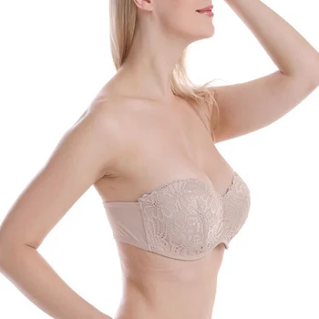 

Women Wireless Strapless Bras 3/4 Cup Support Push up Brassiere Breathable Sexy Lingerie Invisible Bras Summer Fashion Underwear
