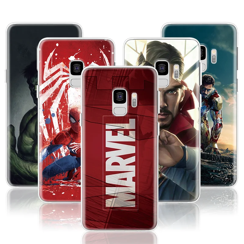 

Cool Marvel Avengers Case For Samsung Galaxy S10e S10 S9 S8 Plus S7 S6 Edge Plus Note 10 Pro 9 8 Shell Iron Man Spiderman Cover