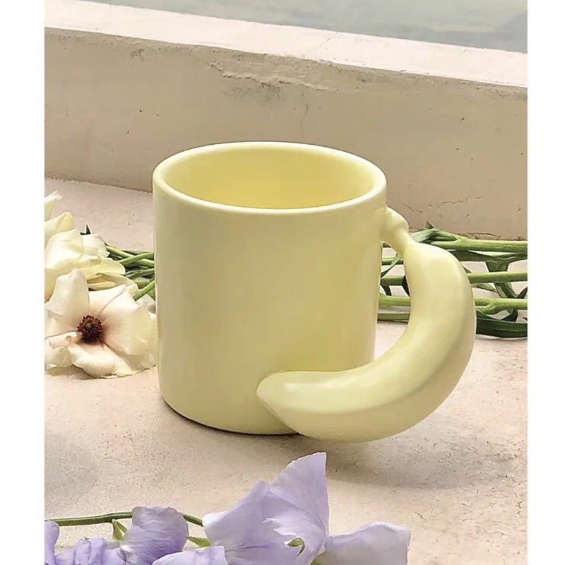 

Креативная кружка Handmad в скандинавском стиле, вишня, банан, персик, персонализированная кофейная чашка, домашний декор, уникальные подарки