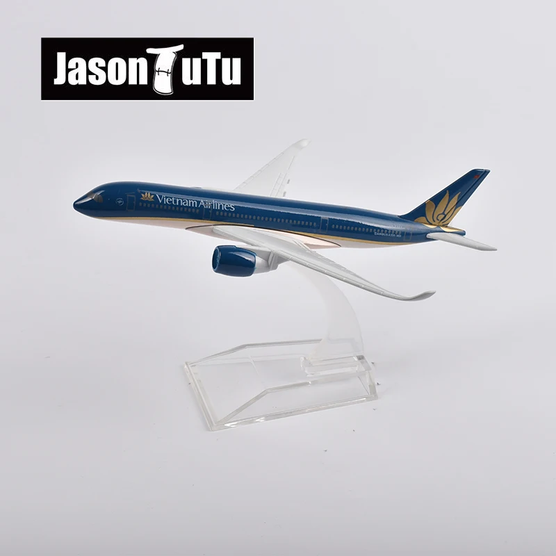 JASON TUTU 16cm Vietnam Airlines Airbus A350 Airplane Model Plane Model Aircraft Diecast Metal 1/400 Scale Planes Dropshipping