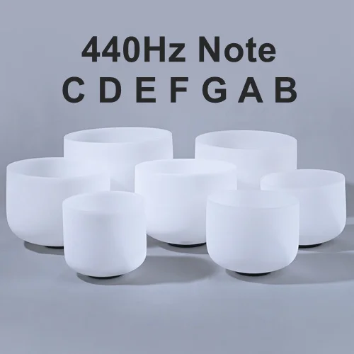 440Hz CVNC чакра Note Набор из 7 шт "-14" C D E F G A B матовая кварцевая Поющая чаша - Цвет: 440Hz