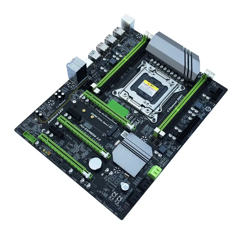 X79T LGA 2011 CPU Computer Mainboard DDR3 Desktop PC Motherboard with 4 Channel Support M.2 SATA 3.0 USB3.0 for In-tel