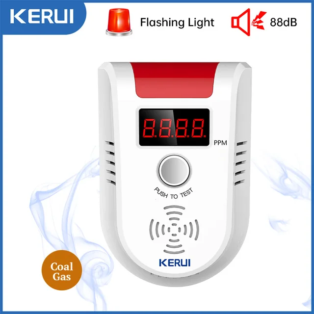 KERUI GD13 LPG แก๊สเครื่องตรวจจับไร้สายดิจิตอลจอแสดงผล LED ธรรมชาติรั่วเครื่องตรวจจับแก๊สสำหรับ Home Alarm System 1