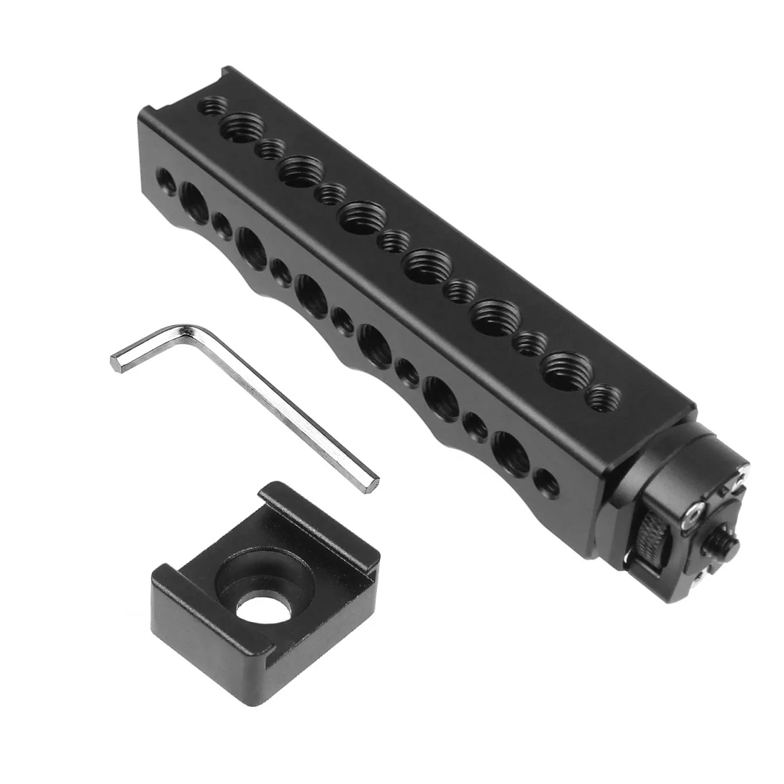 Docooler ジンバルスタビライザーハンドルグリップ延長ブラケット コールドシューマウント付き 1/4インチスレッド アルミニウム合金製 DJI Ronin RSC2に対 : ジンバルスリングハンドグリップ、調整可能なジンバルスタビライザーハンドルグリップ延長ブラケット、 Ronin RS2  RSC2 RS3 : 家電＆カメラ