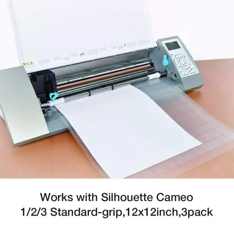

3Pcs Replacement Mats For Silhouette Cutting Plotter 12x12 Inch Adhesive Clear Mat With Measuring Grid