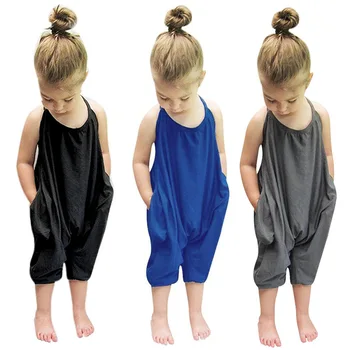 

Summer dress European and American girls black sling sleeveless onesie baby onesie