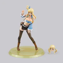 Аниме 21 см FAIRY TAIL Сексуальная Девушка серии Люси хартфилия жесткий PVC комода 1/7 изменить уход за кожей лица экшн статуэтки Коллекционные Подарочные модельные игрушки