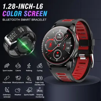 

L6 Bluetooth Smart Watch Men Women IP68 Waterproof Sport Fitness Tracker Step Distance Calories And Heart Rate Bracelet