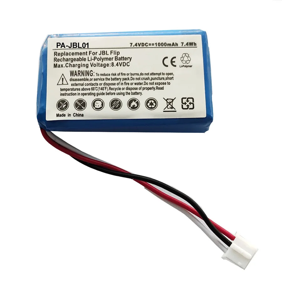 

ZHUJI 1000mAh Battery for JBL flip first generation Bluetooth audio,AEC653055-2S