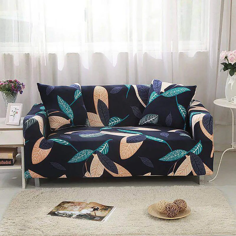 

3 2 Seater Corner Couch Cover Elastic Comfortable Soft Four Seasons Sofa Covers For Living Room Floral Print Magic Sofa Cover