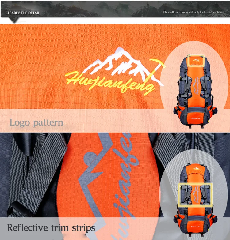 Climbing Outdoor Bags 80L Nylon External Frame hiking backpacks Unisex Travel waterproof man women Camping Trekking backpack