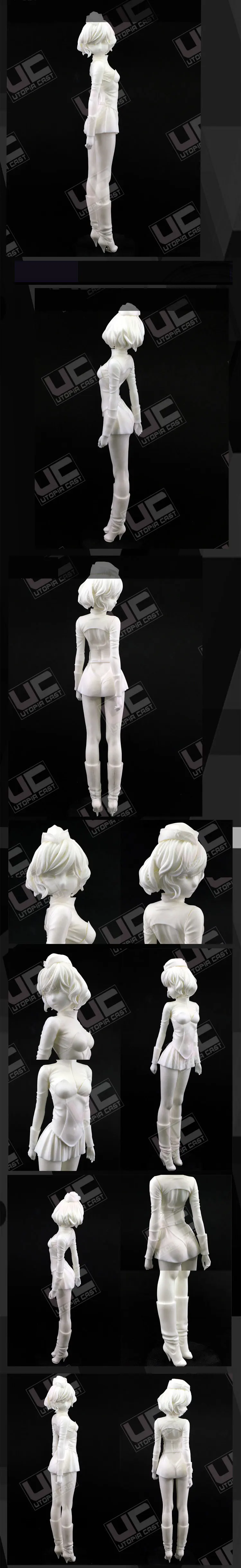 Аниме женский персонаж 23 см костюм девушка Lucy Miniatures моделирование Неокрашенный DIY сборка статическая женщина фигурная Смола модельные наборы