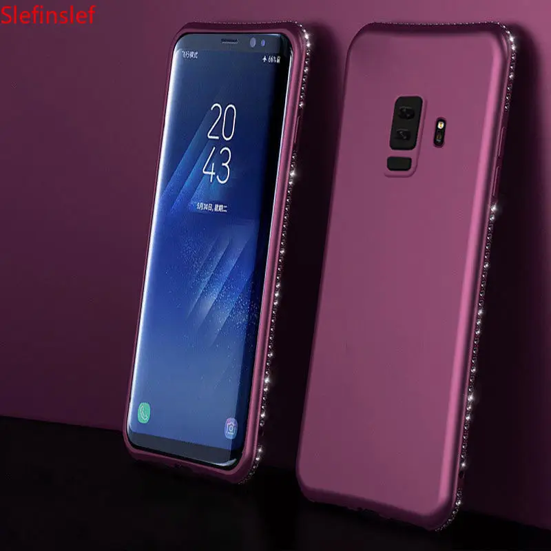 Роскошный силиконовый чехол со стразами для Samsung Galaxy S8 S9 Plus S7 Edge Note 8 S9Plus S8Plus