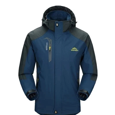 Новая весенне-осенняя мужская флисовая походная куртка мужская походная куртка для альпинизма водонепроницаемая ветрозащитная - Цвет: Denim Blue