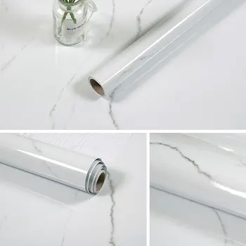 Kitchen Marble Contact Paper PVC Wall Stickers Marble Countertop Stickers Bathroom Self Adhesive Waterproof Wallpaper