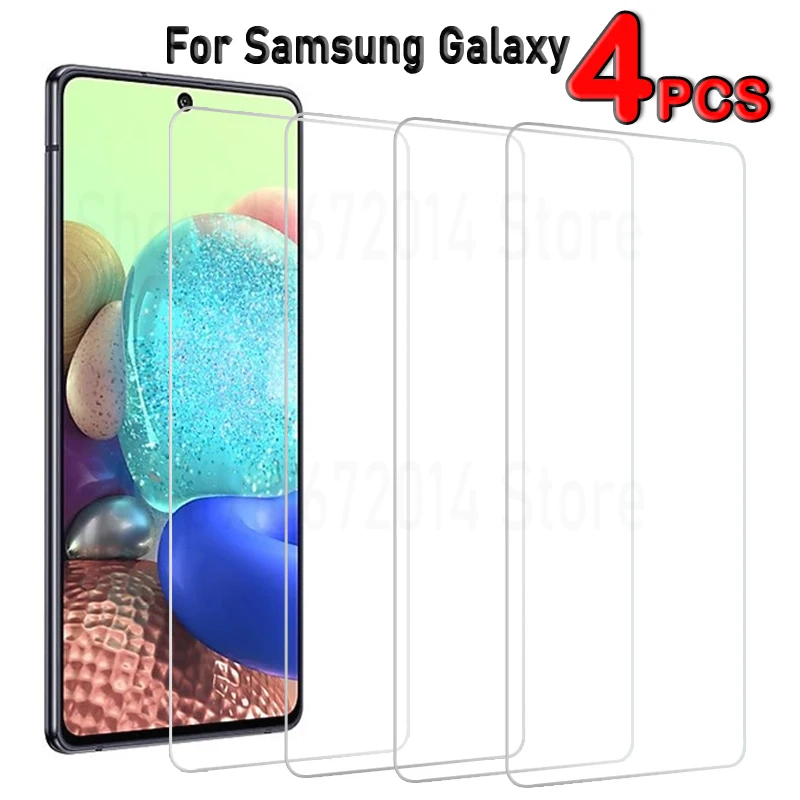 4PCS Screen Protector Glass For Samsung Galaxy A12 A51 A71 A50 A31 A70 A11 A10 A30S A40 A20e A21S A41 M21 A42 A72 A52 A32 Glass best phone screen protector