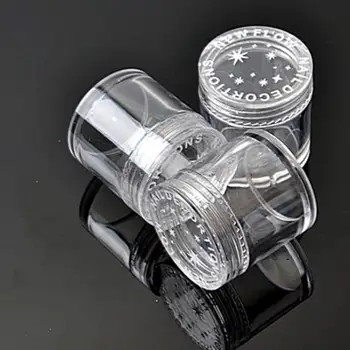 

Travel Portable Plastic Round Clear Transparent Empty Storage Jar Pot Container Refillable Bottles