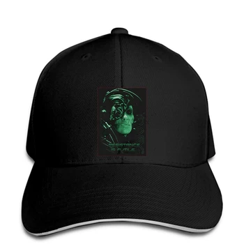 

Borg RESISTANCE IS FUTILE Black Baseball cap snapback hat Peaked