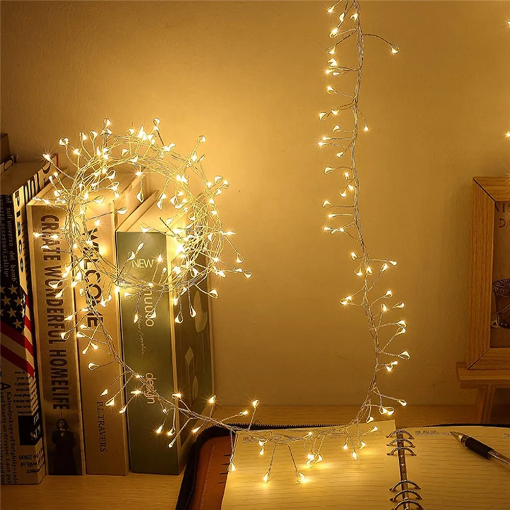 LED String Fairy Lights 200LEDs Copper Wire Battery Operated IP65 Christmas Deco 