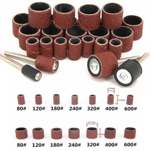 50/100pc Sanding Cap Bands For Electric Manicure Machine 80 - 600Grit Nail Drill Grinding Bit Files Pedicure Tool