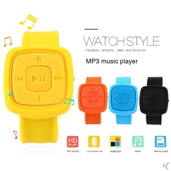 

Portable wrist MP3 no screen running hiking Music player wristband lithium battery Fashion portable mini MP3 music media player