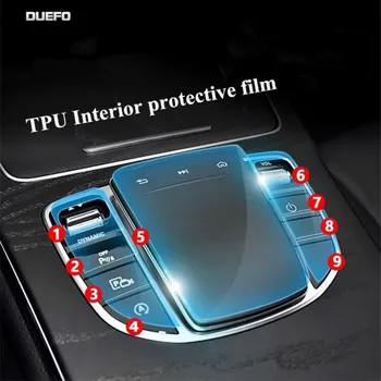 

TPU STICKER Car Center Control Mouse Knob Protector Film Sticker for Mercedes Benz A C E S Class W177 W205 W213 GLC CLS