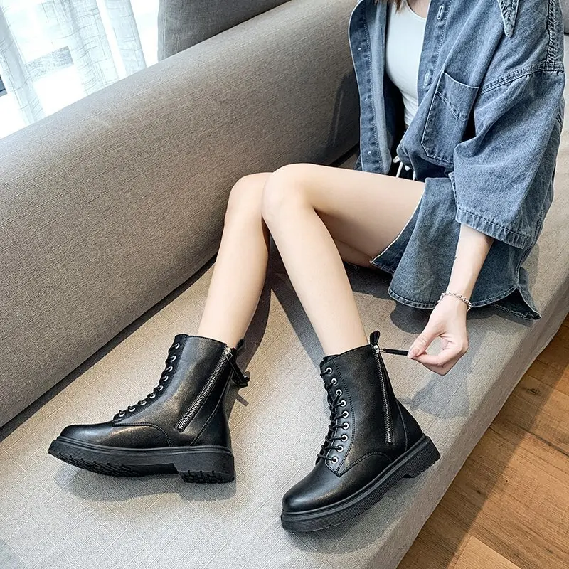 2020 NEW Boots for Women Fashion Brown Black Women's Boots Plush Winter Boots Female Women Shoes PU Leather Boots Women's Shoes 2020 NEW Boots for Women Fashion Brown Black Women's Boots Plush Winter Boots Female Women Shoes PU Leather Boots Women's Shoes