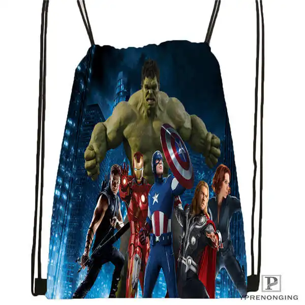 Customavengers_age_ofultrionDrawstring рюкзак сумка для мужчин и женщин милый рюкзак для детей(черная спинка) 31x40 см#20180611-03-147