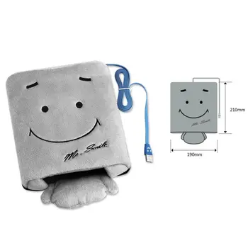 

Heated Mouse Pad Winter Warm Mouse Pad Thick Cartoon Plush Hand Warmer Heated Mouse Mat USB Port with Wristguard