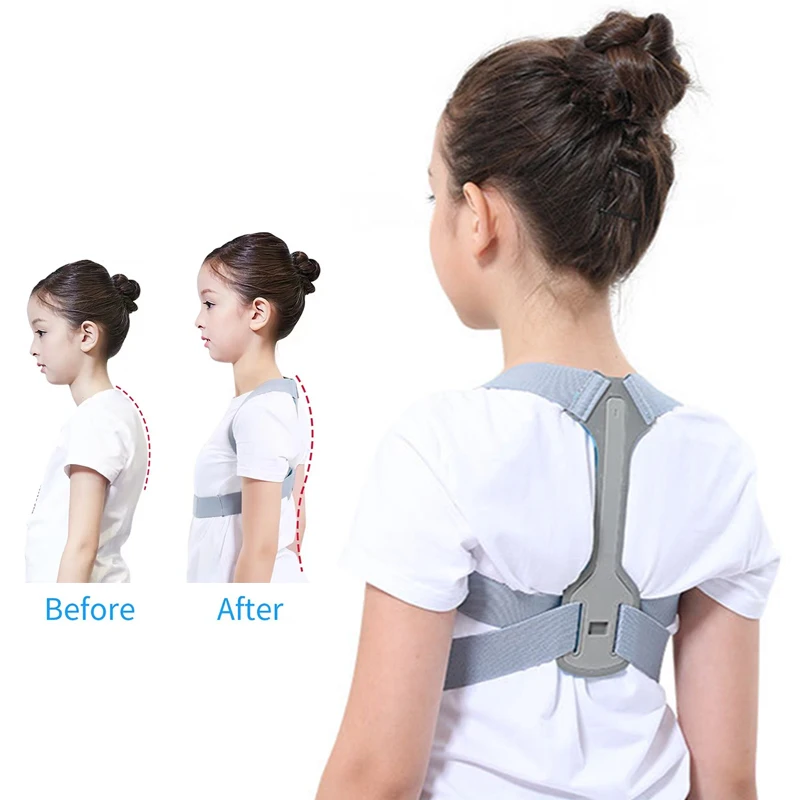 Children Adjustable Posture Corrector Back Support Boys Girls Shoulder Belt Rectify Straighten Correction Pain Relief Beauty Kid