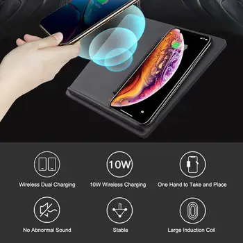 

10W Qi Universal Fast Wireless Smartphone Charging Pad Panel Charging Dock Mobile Phone Holde for Model 3 for samsung/iPhone r20
