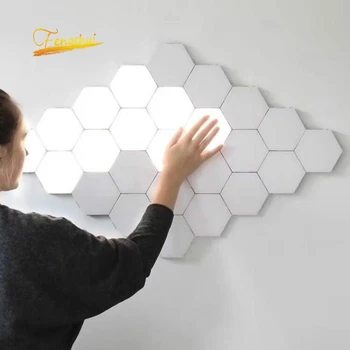 

Quantum Light Touch Sensor Night Lights Modern LED Home Deco Hexagon Light Magnetic Modular Touch Indoor Lighting DIY Night Lamp
