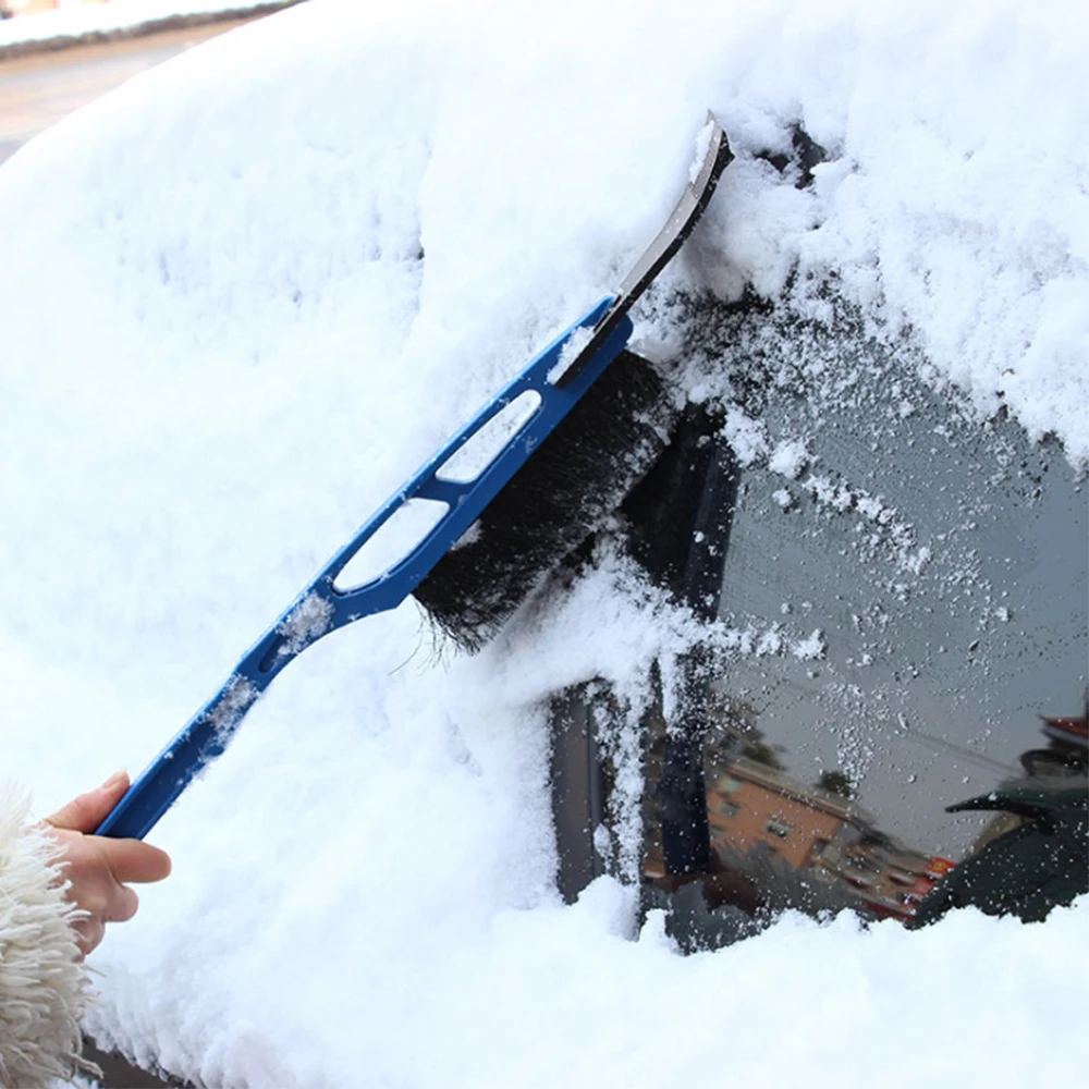 

2-in-1 Car Ice Scraper Snow Remover Shovel Brush Window Windscreen Windshield Deicing Cleaning Scraping Tool