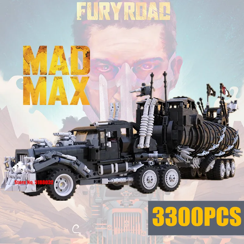Новинка 3300 шт. серия фильмов Mad Max Модифицированная Военная буровая установка для