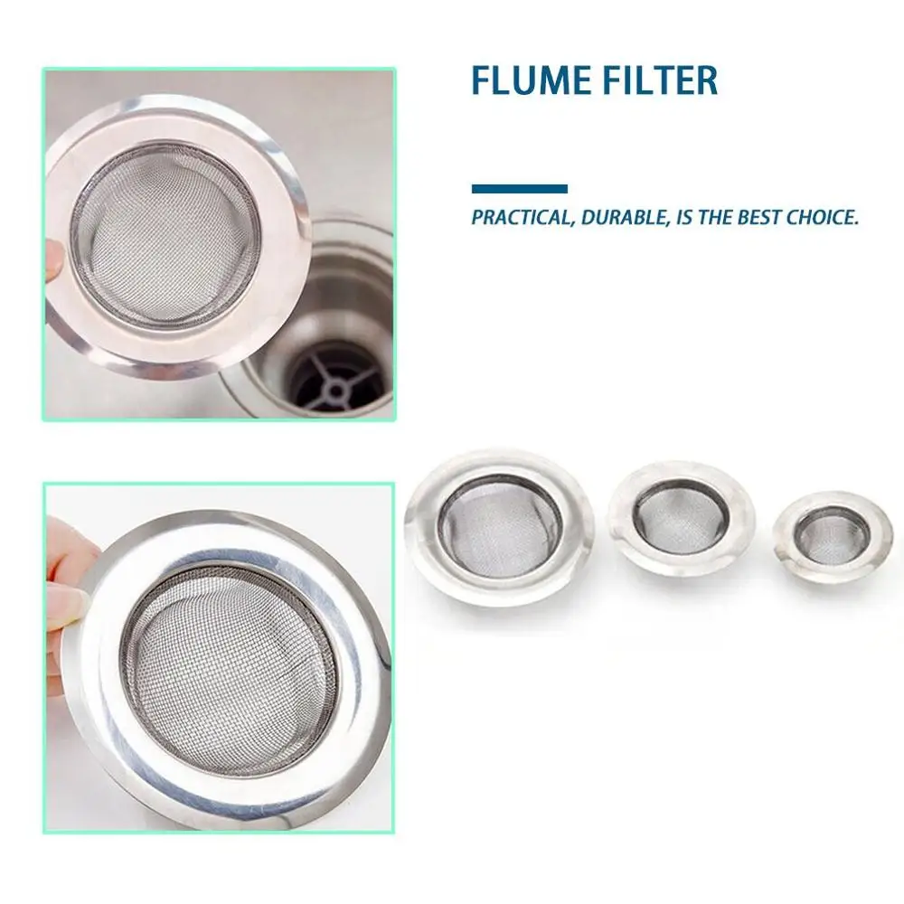 Kitchen Fine Stainless Steel Sink Filter Preventing Pool Bath Sewer Drain Intervals Plug Garbage Network Slag Strainer