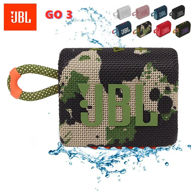 Original JBL GO 3 GO3 wireless Bluetooth Speaker Subwoofer Outdoor Speaker IP67 Waterproof Mini Speaker Bass Sound 9 colour