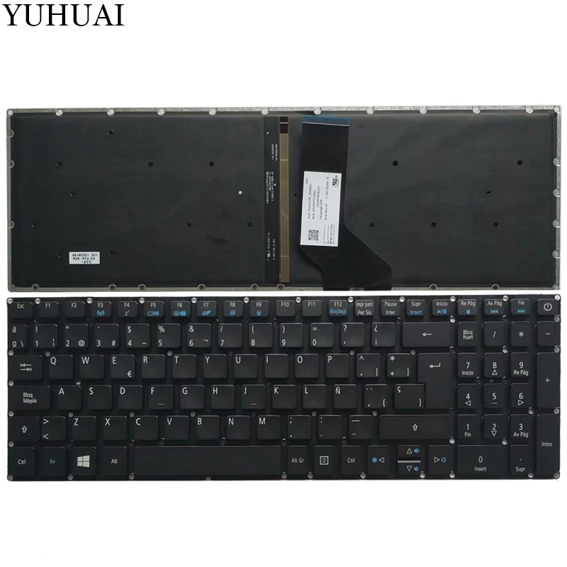 

New Spanish laptop Keyboard for Acer Aspire E5-722 E5-772 V3-574G E5-573T E5-573 E5-573G E5-573T E5-532G F5-573G(Win 8)backlight