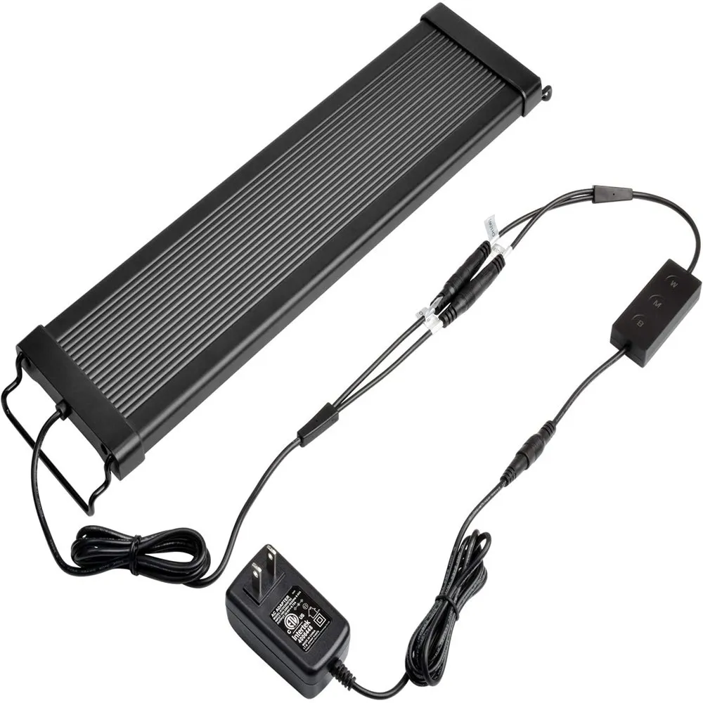 NICREW ClassicLED Gen2 Aquarium Light Dimmable LED Fish Tank Light With 2-Channel Control White and Blue LED Aquatic Plant Light