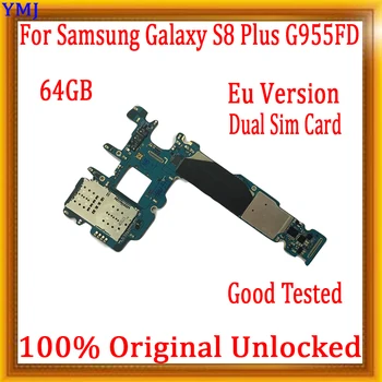 

Original unlocked For Samsung Galaxy S8 Plus G955FD Motherboard Dual Sim Card, EU Version for Galaxy S8 G955FD Logic board 64GB