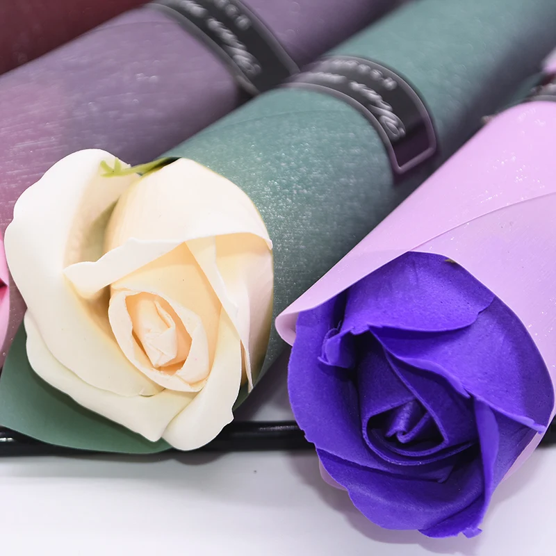 10/5Pcs Soap Rose Bouquet Valentines Day Gift for Fridend Wedding Bouquet Home Decorations Holding Artificial Rose Flowers