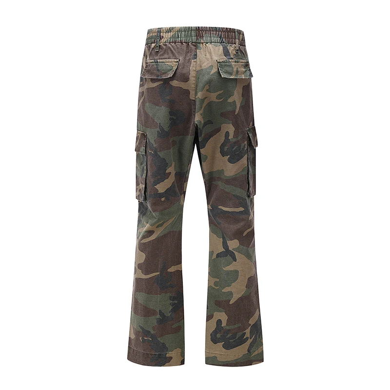 2020 Camouflage Flare Pants Fashionable Camo Cargo Pants for Men Slim Fit Camouflage Trousers Women All-match Hot Style slim fit golf trousers