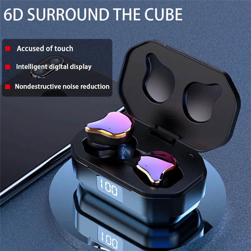 

G01 TWS Bluetooth Earphone Wireless Headphone Stereo Bass Noise Canceling Headset IPX7 Waterproof 2000mAh Charging Box
