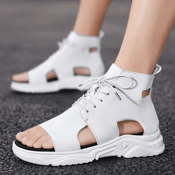 

Men Shoes Summer High Top Sandals Fashion Men Gladiator Sandals Outdoor Casual Sandals Shoes Men Sandales Homme 2019 Slides