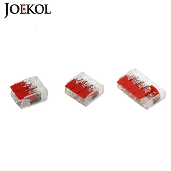 

50PCS/lot 221-412 413 415 Mini Fast Wire Connectors,Universal Wiring cable Connector,push-in Conductor Terminal Block