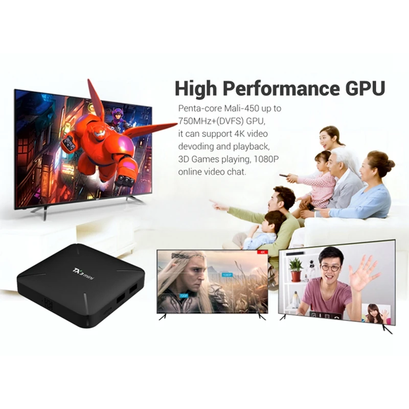 TX3 Mini Android 8.1 TV BOX 2GB/16GB S905W 2.4GHz WiFi HD Media Player TX3 Mini Android 8.1 TV BOX 2GB/16GB S905W 2.4GHz WiFi HD Media Player