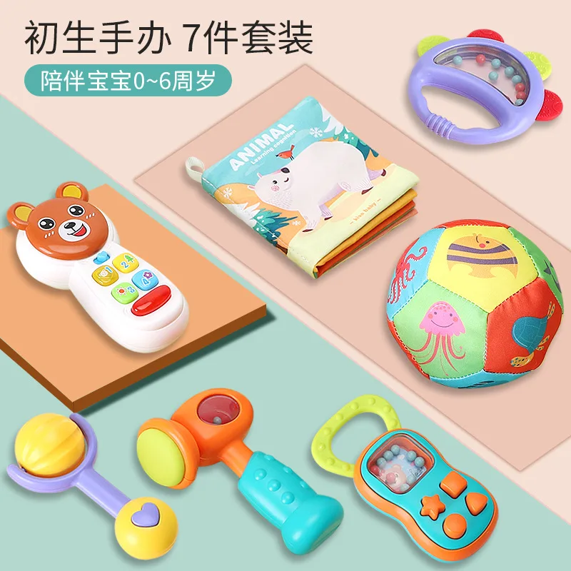 Детские игрушки 0-3 лет погремушка-пазл, подарочный набор Товары для новорожденных погремушка из ткани, книга, игрушка для раннего развития для детей