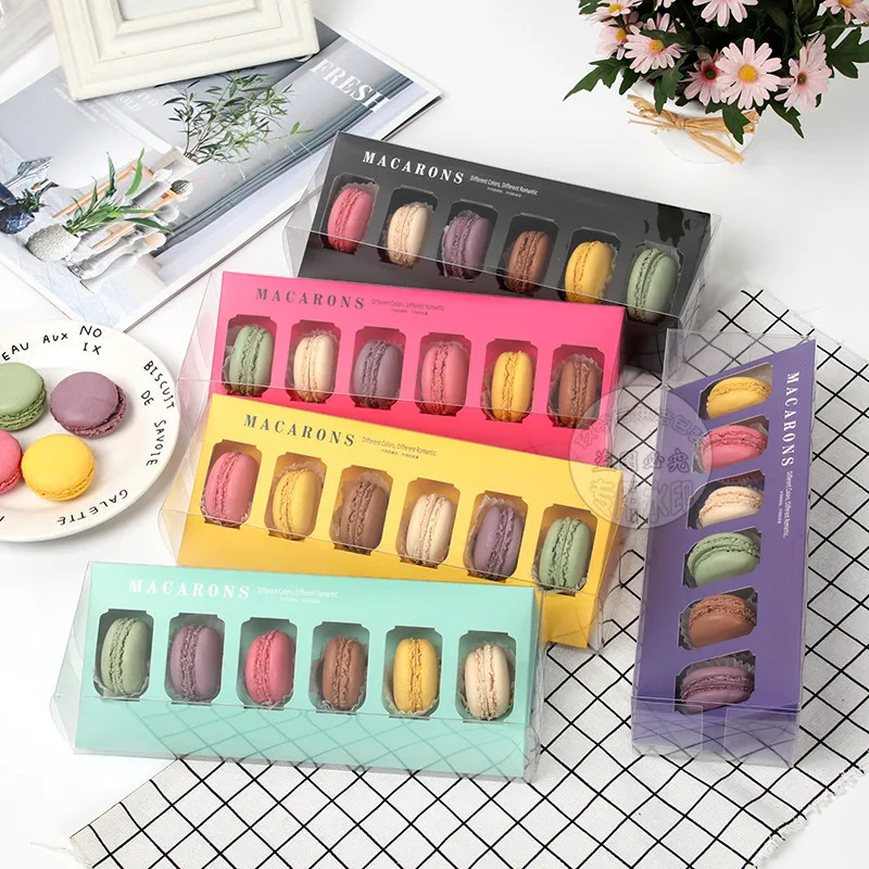 

2019 new creative macarons boxes containers for chocolate biscute macarons baking pastry packaging box cases favors and gifts