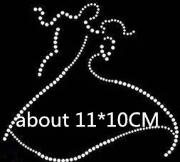 2pc/lot dancer appliques design stone hot fix rhinestone motif iron on crystal transfer patches for shirt | Дом и сад